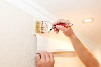Pose de papier peint à Bosgouet — revêtements muraux et toiles de verre